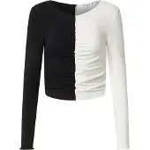 EDITED The Label T-shirt 'Karolina' svart / vit