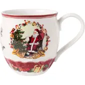 Sans marque 14-8332-4843 Kaffemugg Porslin Vit/frgade 0,39 liter