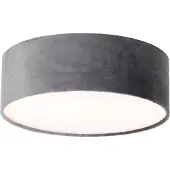 QAZQA Modern taklampa grå 30 cm med guldinredning - Drum