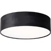 QAZQA Modern taklampa svart 40 cm med guldinsida - Drum