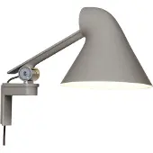 Louis Poulsen Vägglampa , NJP, Grå, Vardagsrum, Metall, Design