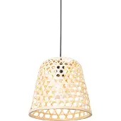 QAZQA Orientalisk pendellampa svart med bambu - Rayan