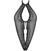 Obsessive - body med halterneck - spets - svart - L/XL