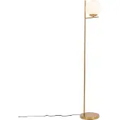 QAZQA Art Deco golvlampa guld och opalglas - Flore