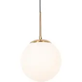 QAZQA Art Deco Pendellampa Guld med Opalglas - Flore