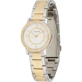 GUESS Analog klocka 'Melody' guld / silver / vit
