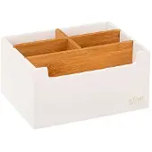5 Five förvaringsbox i bambu för kosmetika, 5 fack
