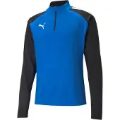 Puma Träningströja teamLIGA 1/4 Blixtlås - Blå/Svart, storlek Large
