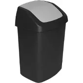 Curver Swing-Top, 10 l, Rektangulär, Plast, Svart, Grå, Plast, 246 mm