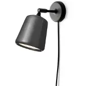 New Works Design vägglampa Material The Originals, dimbar, Svart, Vardagsrum / matsal, Sten, Design, Vägglampa, vägglampa inomhus
