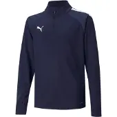 Puma Träningströja 1/4 Blixtlås Barn - Navy/White, storlek 140 cm