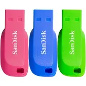 SanDisk Cruzer Blade 32gb Usb 2.0 3 Pack Usb-minne
