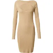 Urban Classics Stickad klänning beige
