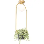 QAZQA Art Deco taklampa guld med vitt glas - Isabella
