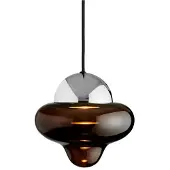 Design By Us Taklampa , Nutty, dimbara, Brun / rost, Vardagsrum, Glas, Design