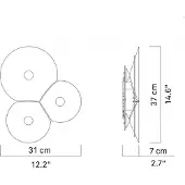 Luce Plan Vägglampa , Bulbullia, dimbara, Vit, Vardagsrum, Metall, Design