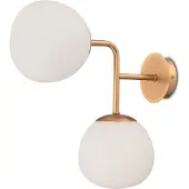 Maytoni Vägglampa Erich, dimbar, Mässing / guld, Vardagsrum / matsal, Metall, Vägglampa, vägglampa inomhus