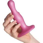 Strap-On-Me Curvy S - vågig dildo med sugkopp (rosa)