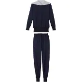 Calida Pyjamas ultramarinblå / vit