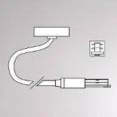 Molto Luce Slutanslutning Volare, kabel 2m, takkåpa aluminium Volare Kabelendeinspeisung, Aluminium / grå / zink, Metall, Skensystem