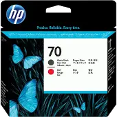 HP 70 (C9409A) mattsvart och röd skrivhuvud (original)