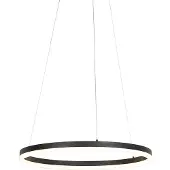 QAZQA Design Hänglampa svart 60 cm inkl. LED 3-stegs dimbar - Anello