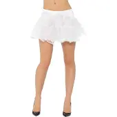 Smiffys Vit Kort Tyllkjol - One size