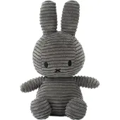 Nijntje Gosedjur - 23 cm - Miffy ECO Corduroy - Grey - - One Size - Gosedjur
