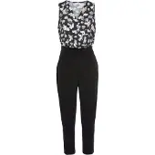 LASCANA Jumpsuit svart / vit