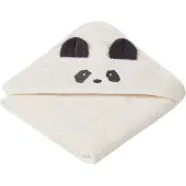 Liewood Babyhandduk - 70x70 cm - Albert - Panda Creme De - - One Size - Babyhandduk