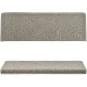 vidaXL Trappmattor 15 st 65x21x4 cm ljusgrå rektangulär kant