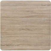 vidaXL MDF bistrobord med stålbas 80x80x75 cm ek