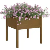 vidaXL Odlingslåda 2 st honungsbrun 70x70x70 cm massiv furu