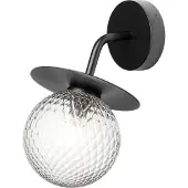 Nuura utomhusvägglampa Liila, bredd 16 cm, svart/klar dimbar, Svart, Metall, Skandinavisk