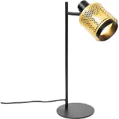 QAZQA Industriell bordslampa svart med guld - Kayden
