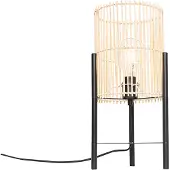 QAZQA Skandinavisk bordslampa bambu - Natasja
