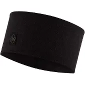 Buff Merino Wide Headband Solid Black