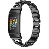 INF Klockarmband kompatibelt med Fitbit Charge 3/4 Stainless Steel Black