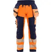 Blakläder 1820-2513 Varselbyxa softshell Varselorange/Marinblå D124
