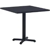 vidaXL Trädgårdsbord svart 80x80x75 cm