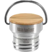 Klean Kanteen Stainless Bamboo Cap, leak-proof cap, stainless steel and bamboo