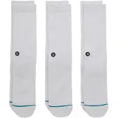 Stance - Strumpor - Icon 3 Pack White för Unisex - Storlek 38-42 - Vit