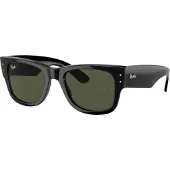 Ray-Ban Square Unisex Polerad Svart Grön RB0840S Mega Wayfarer