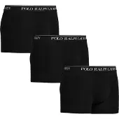Ralph Lauren för män. 714835887002 Set om 3 boxershorts i svart bomull (M), Hemkläder