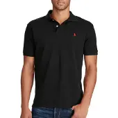 Ralph Lauren för män. 710782592001 Pikétröja i svart piké (S), Casual, Bomull, Kort ärm