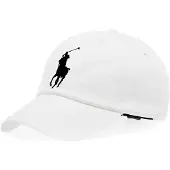 Ralph Lauren Keps 'Classic' svart / vit