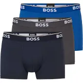 BOSS Korta Boxershorts Power 3-pack 487 Blå örkblå Grå Antracit ångfärgad Storlek