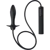 Anal Fantasy Auto-Throb Uppblåsbar Vibrerande Analplugg 13 cm - Svart - Svart