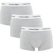 Calvin Klein Logo Låg Midja Kalsonger 3-pack Herrunderkläder Grå U2664GKS0 XS