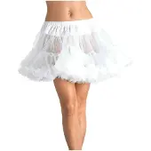 Leg avenue Tyllkjol Vit Deluxe - Plus size